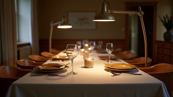 La mesa del comedor pide luz lateral, no solo una lámpara encima